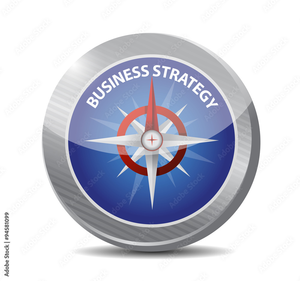 Business Strategy compass sign concept Business Strategy compass sign concept