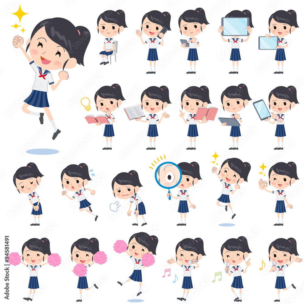 schoolgirl shortsleeved shirt Sailor suit 2 schoolgirl shortsleeved shirt Sailor suit 2