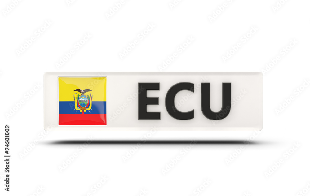 Square icon with flag of ecuador Square icon with flag of ecuador