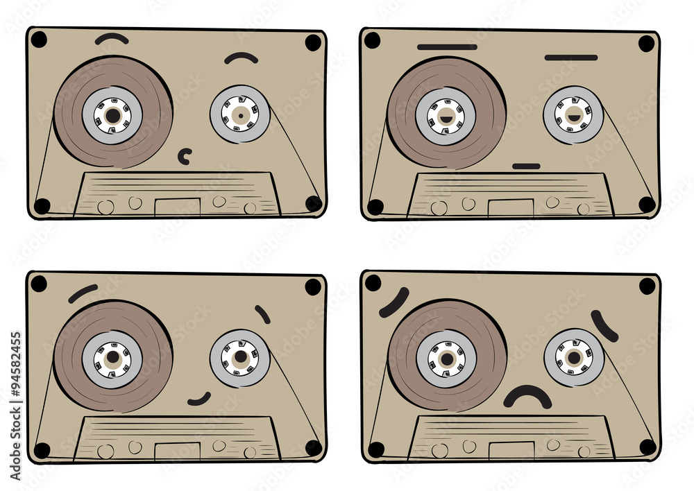 Fototapeta premium Audio cassette with emotions