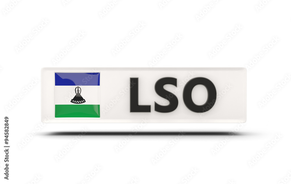 Square icon with flag of lesotho Square icon with flag of lesotho