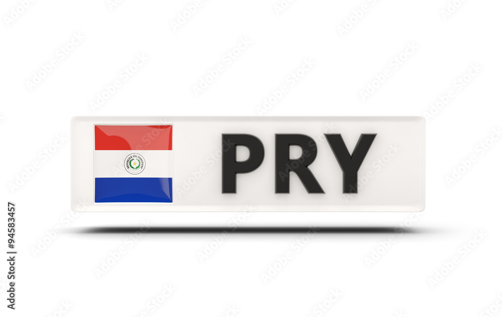 Square icon with flag of paraguay Square icon with flag of paraguay