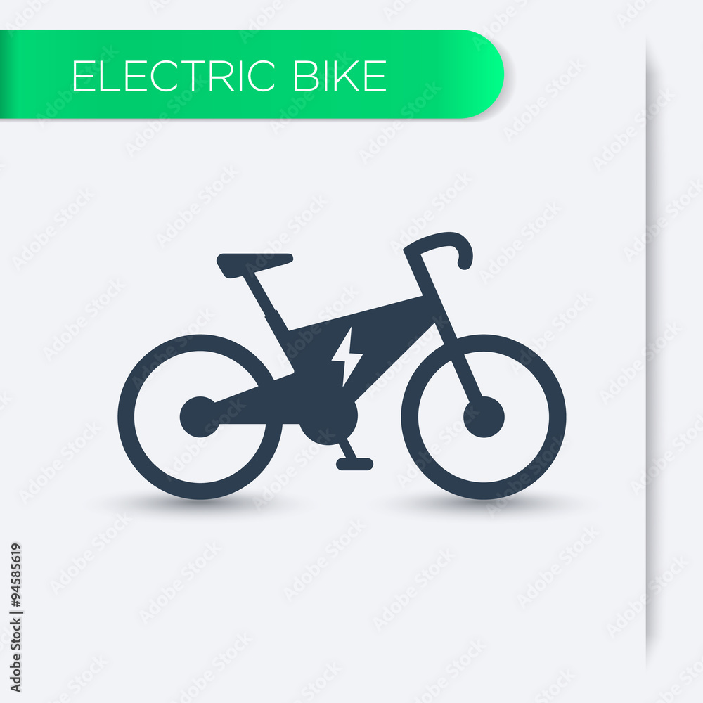 Electric bike icon, vector illustration Electric bike icon, vector illustration