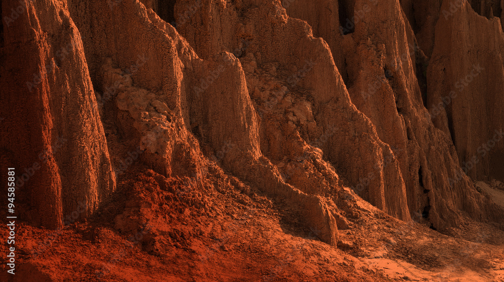 The texture of Soil collapses. Warm Color tone.