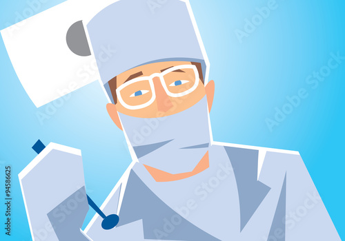 Close-up of a dentist.