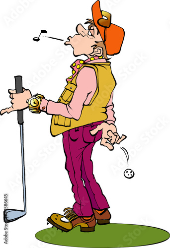 Golf player cheating