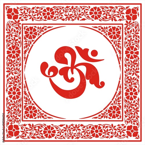 aum syllable, paisley design ,Hinduism, India
