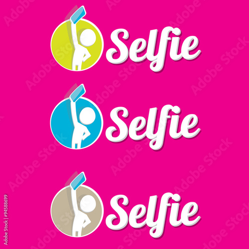 Taking Selfie Photo on Smart Phone concept icon