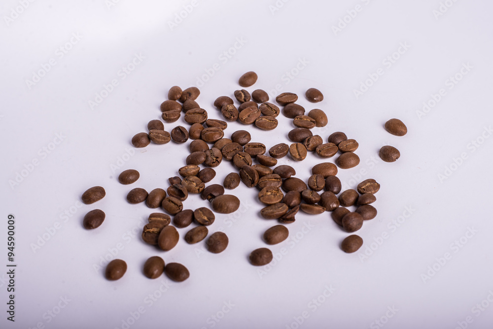 Coffee beans on white background Coffee beans on white background