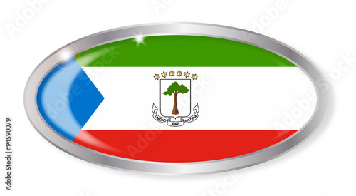 Equatorial Guinea Flag Oval Button