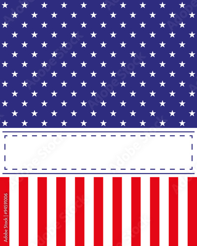 US Independence Day card vector