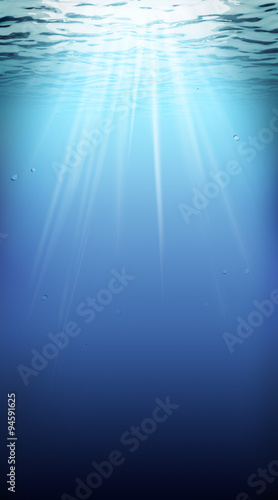 underwater view with blue water
