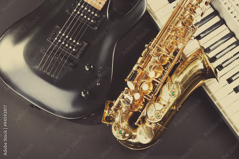 Obraz premium Musical instruments, closeup