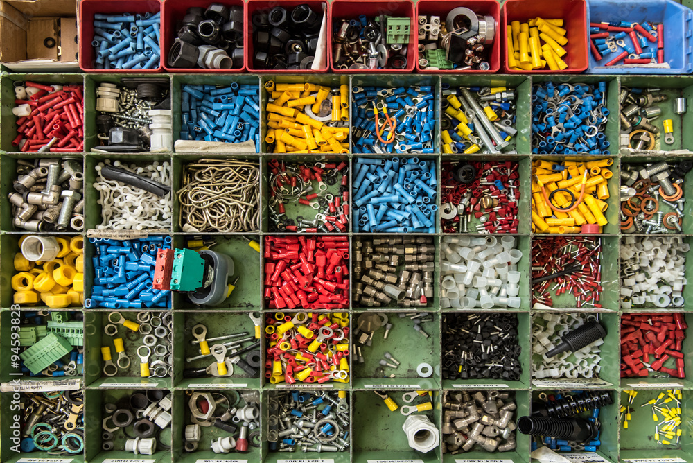 toolbox with electronic equipment