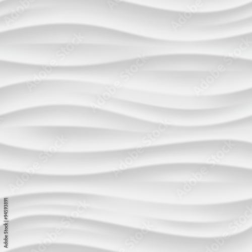 Carta da parati l'astrazione - Carta da parati White wavy panel seamless texture background.