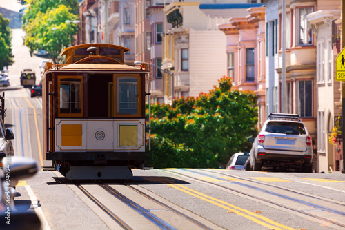 View of Hyde street and San Francisco tram