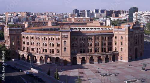 View of the bullring of Las Ventas in Madrid (Spain),historical artistic monument.