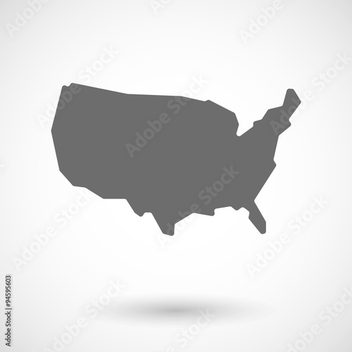 Illustration of  a map of the USA