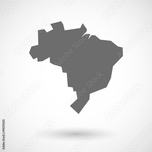 Illustration of a map fo Brazil