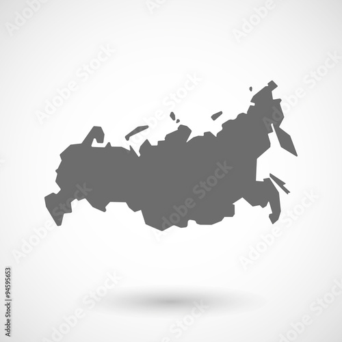 Illustration of a map of Russia