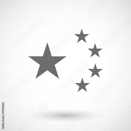 Illustration of the five stars china flag symbol