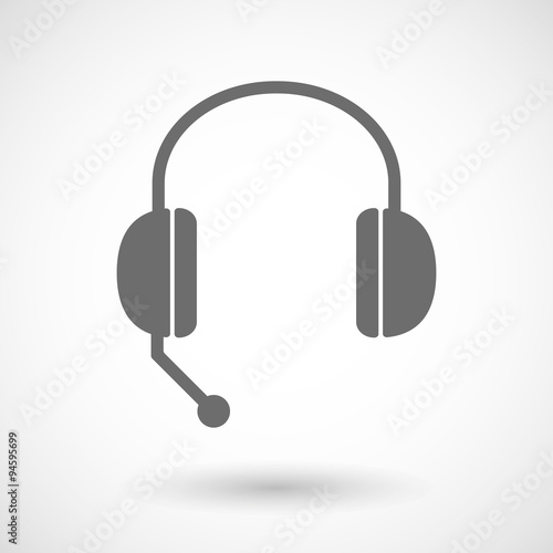 Illustration of  a hands free phone device