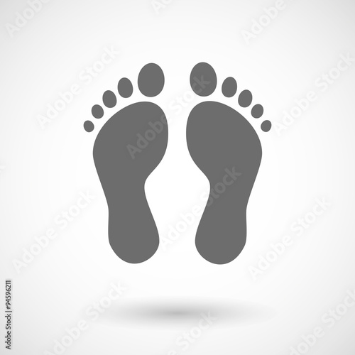 Illustration of two footprints