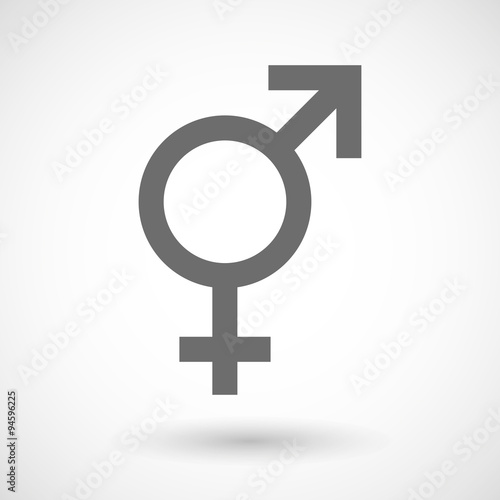 Illustration of a transgender symbol