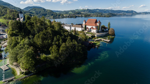 Принти на полотні Traunsee, Traunkirchen, Salzkammergut, (Austria).