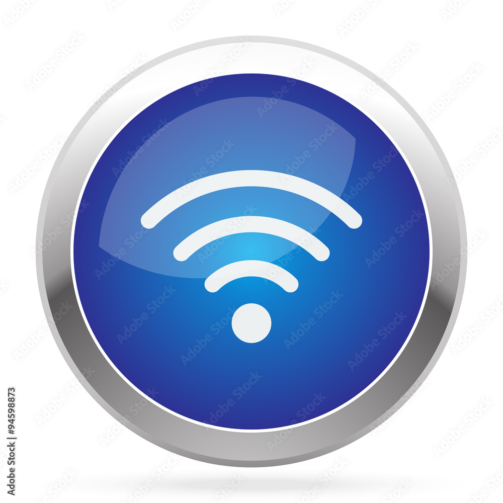 White Wireless icon on blue web app button White Wireless icon on blue web app button