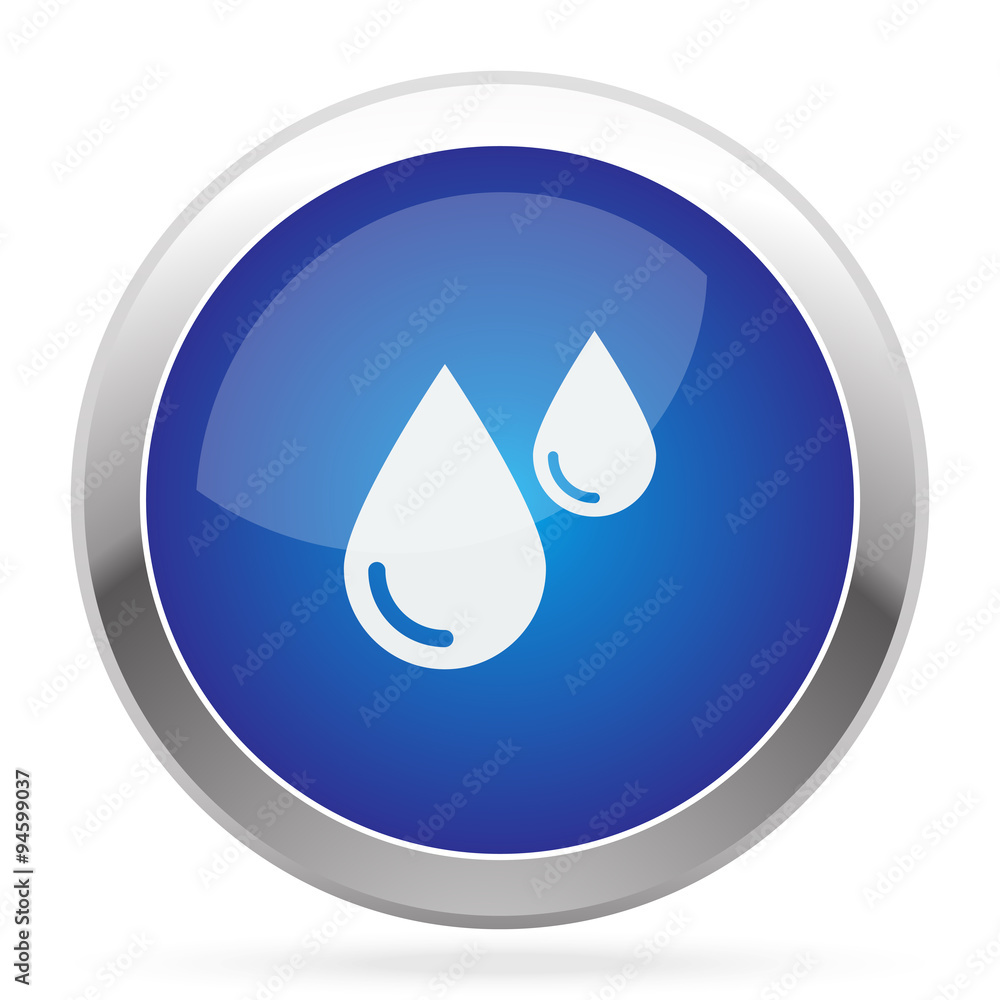 White Blood icon on blue web app button White Blood icon on blue web app button