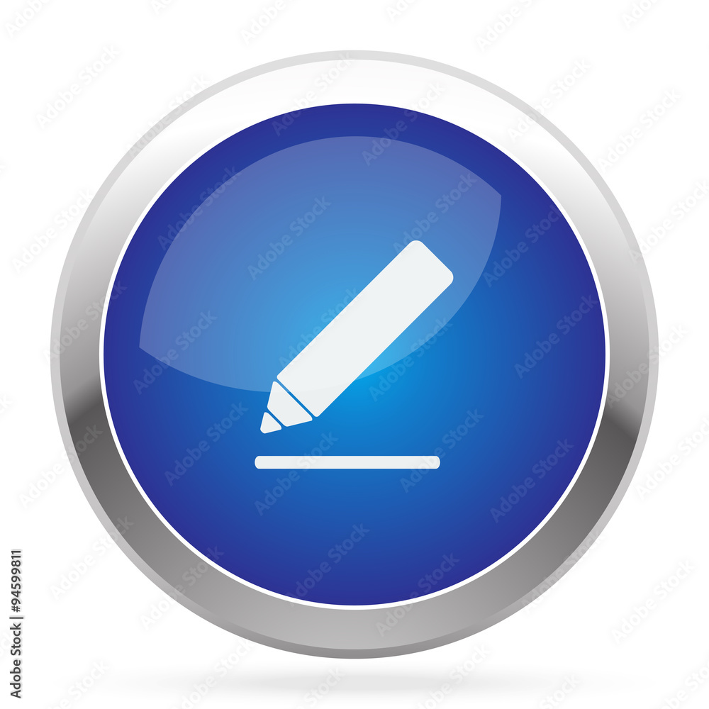 White Sign Here icon on blue web app button White Sign Here icon on blue web app button