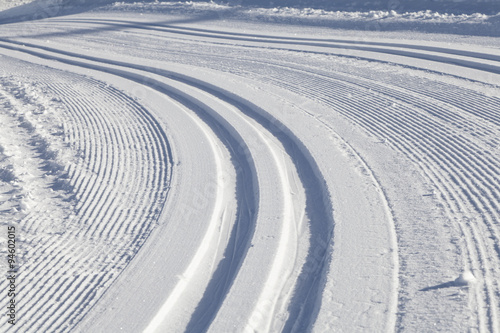 Bild auf Leinwand PISTE DE SKI DE FOND dans les Vosges, France