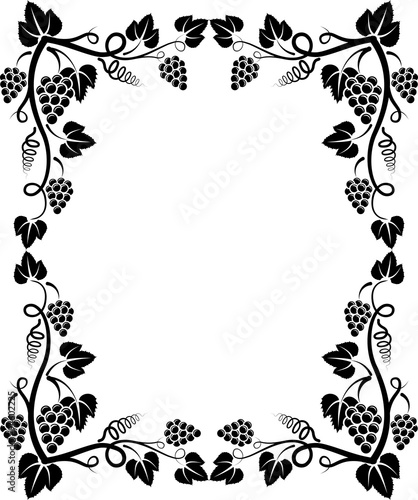 silhouette of grapevine frame