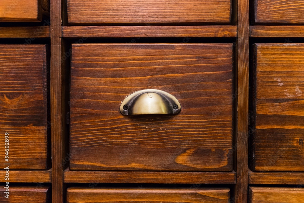 Close-up of a really old apothecary cabinet Close-up of a really old apothecary cabinet
