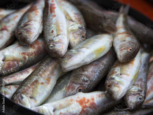 Raw fish, surmullet - Crimean delicacy