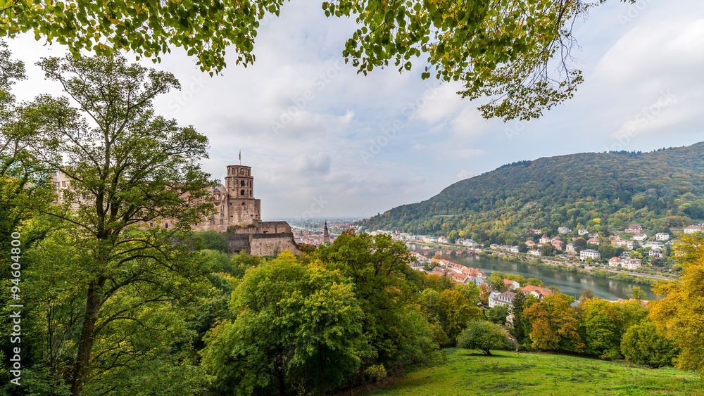 The old city and the castle of Heidelberg