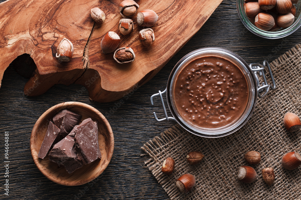Hazelnut spread with nuts pieces Hazelnut spread with nuts pieces