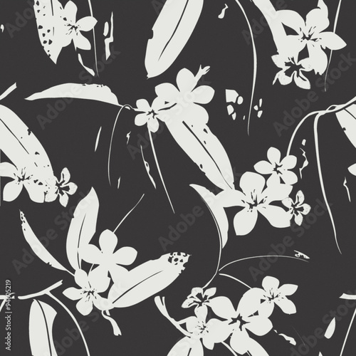 Tropic Floral Seamless Pattern Background
