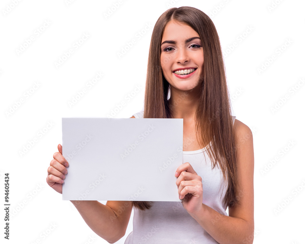 Woman with braces Woman with braces