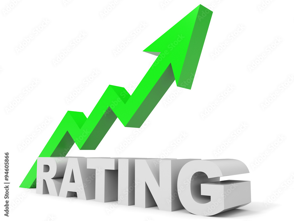 Graph up rating arrow. Graph up rating arrow.