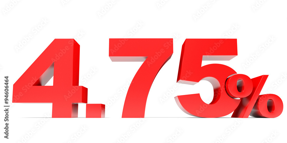 Red four point seven five percent off. Discount 4.75 percent. Red four point seven five percent off. Discount 4.75 percent.