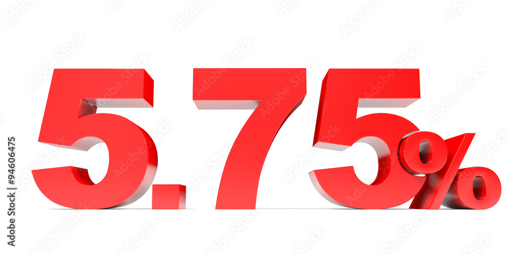 Red five point seven five percent off. Discount 5.75 percent. Red five point seven five percent off. Discount 5.75 percent.