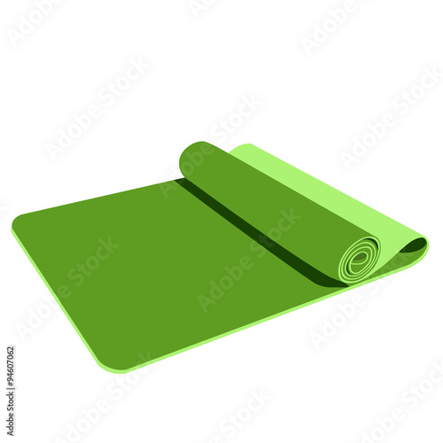 Green yoga mat