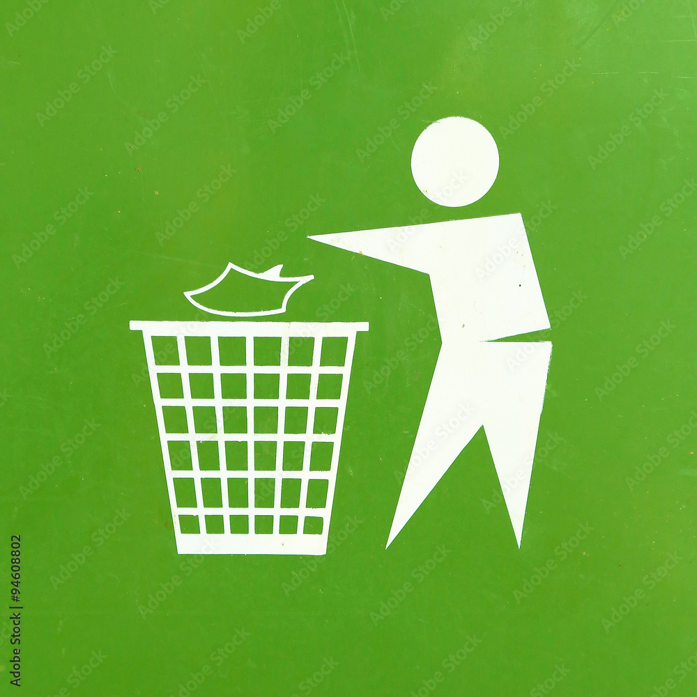 Sign of trash bin/ recycle bin symbol Stock Photo Adobe Stock