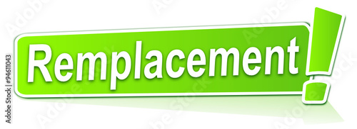 remplacement sur étiquette verte