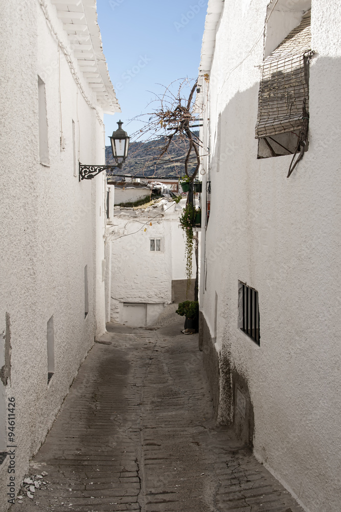 Calles del municipio de Capileira en la alpujarras de Granada, Andalucía