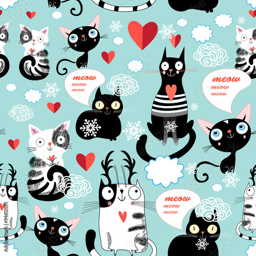 Beautiful cat lover pattern
