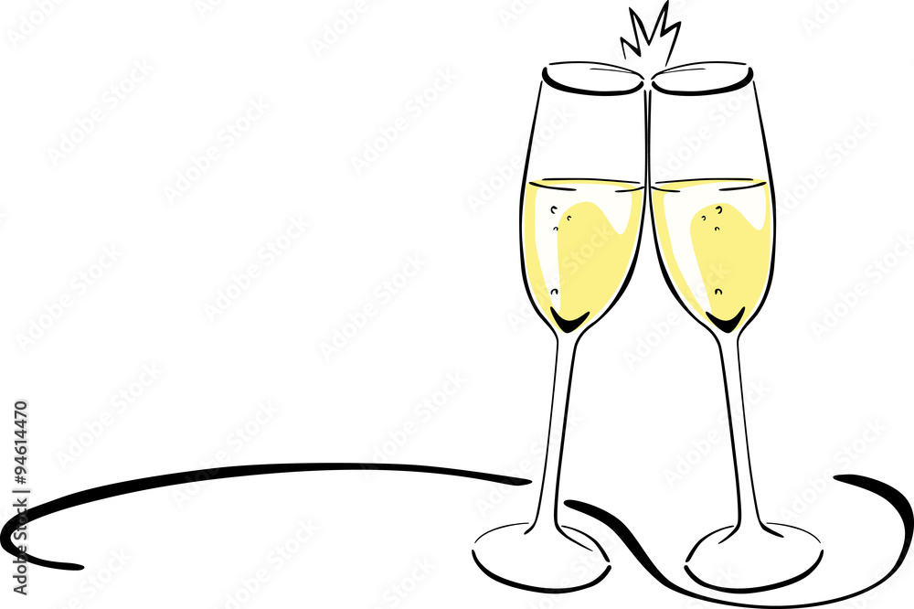 Sektgläser - Anstoßen / Silvester / Neujahr - Stock - GamesAgeddon