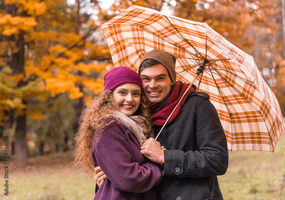 Fototapeta premium Couple on autumn walk